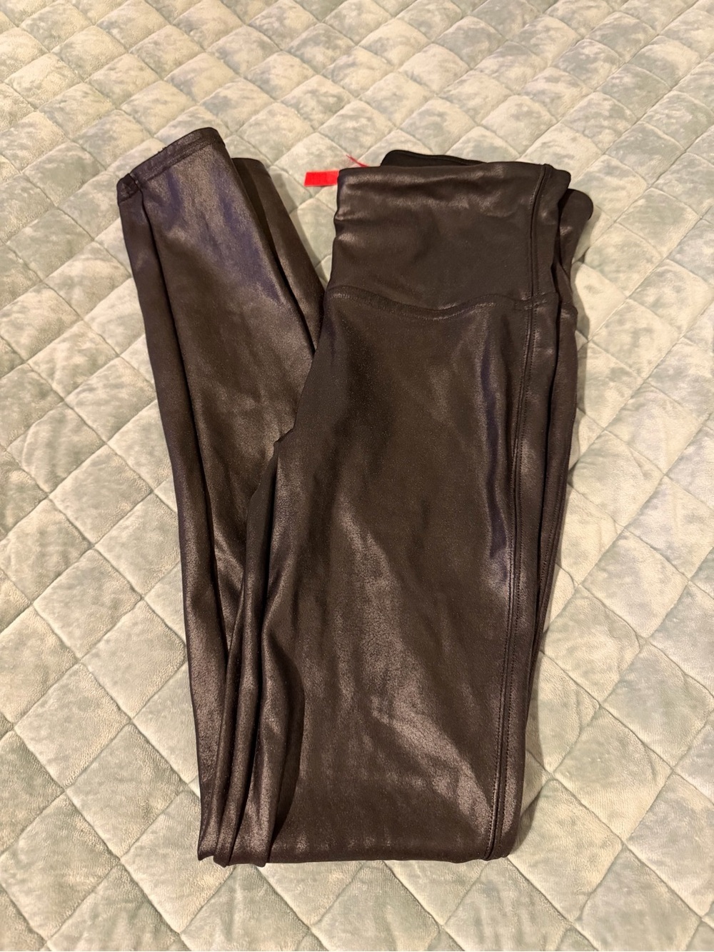 Spanx Faux Leather Leggings Black High-Waist - size M